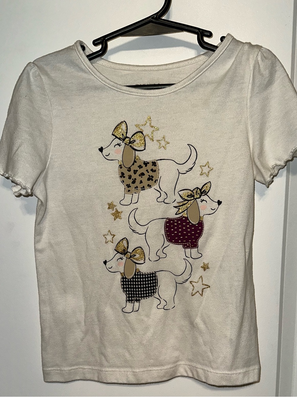 Garanimals Cream Short-Sleeve Tee with Trio of Dogs and‎ Gold Accents